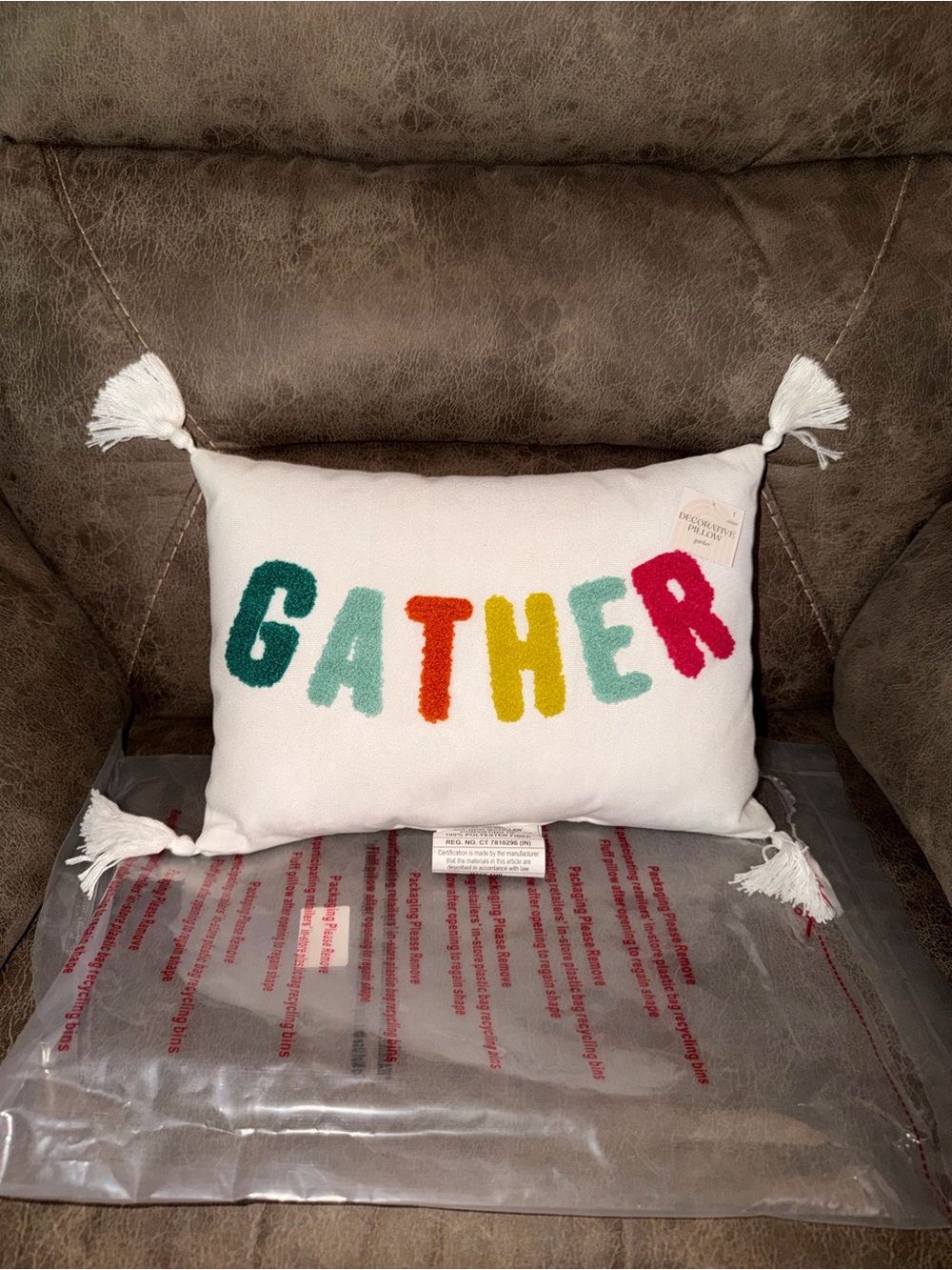 Gather Tassel Throw Pillow by
